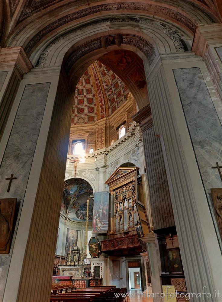 Milan (Italy) - Central body of the Church of Santa Maria della Passione seen from the right aisle